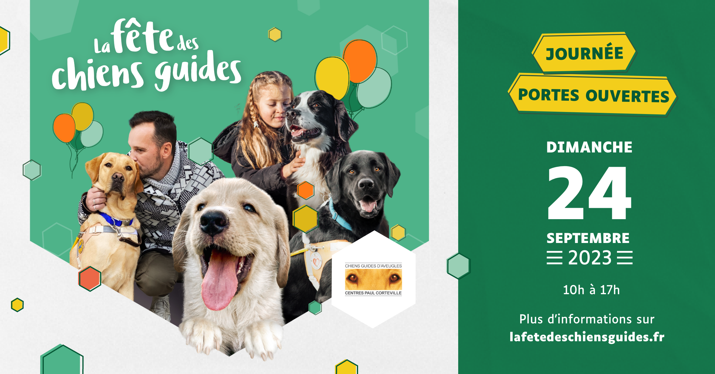 Affiche Portes Ouvertes des Chiens Guides 2023