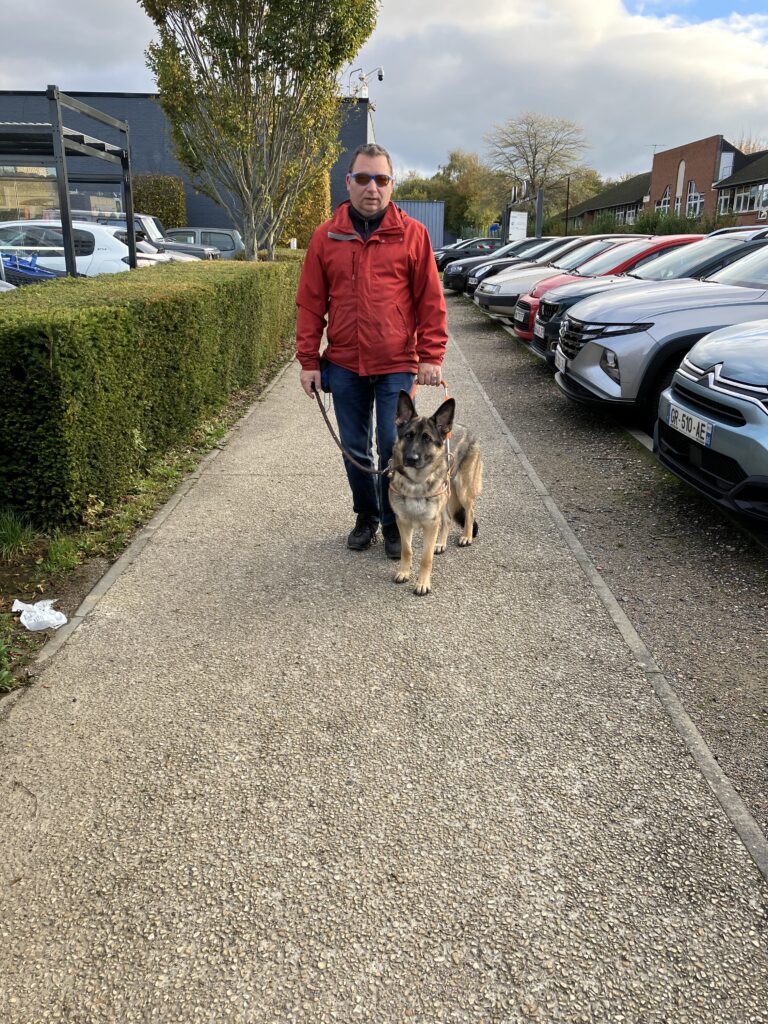 remise de Saane, berger allemand à Vincent