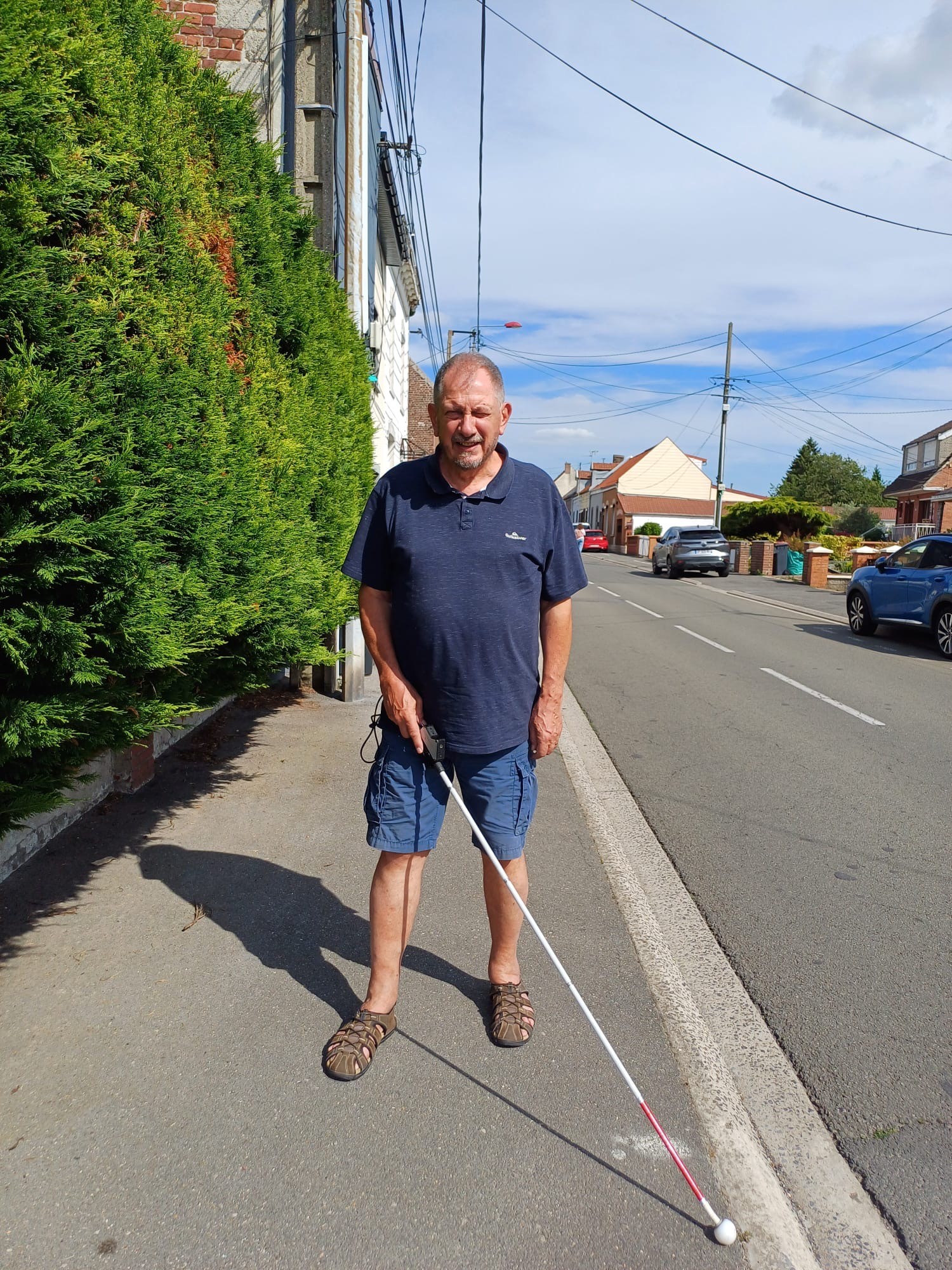 Hervé Fluet, canne électronique